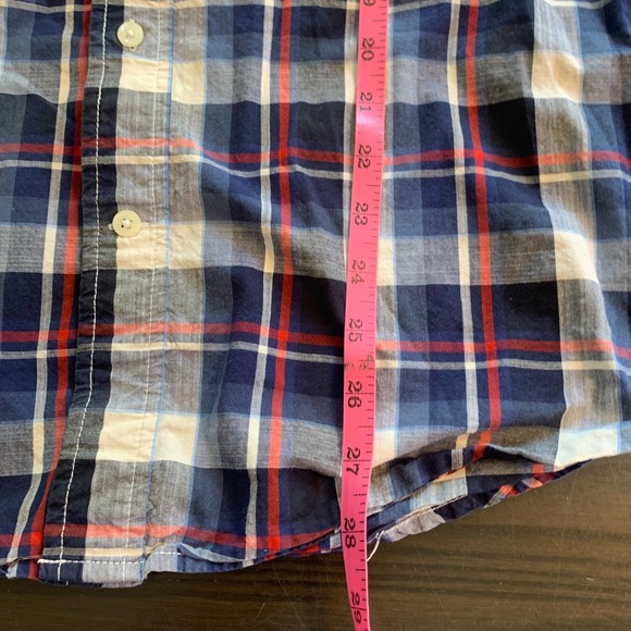 Gap Plaid Button Down Shirt Classic Fit Roll Sleeve Casual Mens L/XL READ - Picture 10 of 12